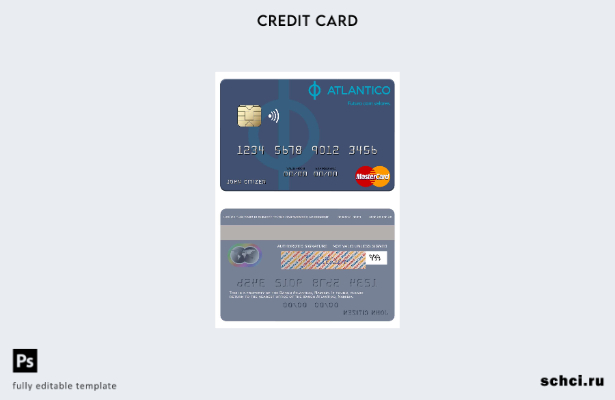 цифровая загрузка шаблона карты Mastercard Namibia Banco Atlantico